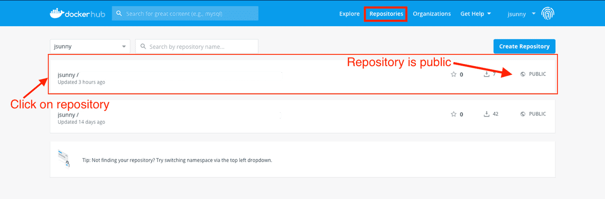 Docker Hub Repositories